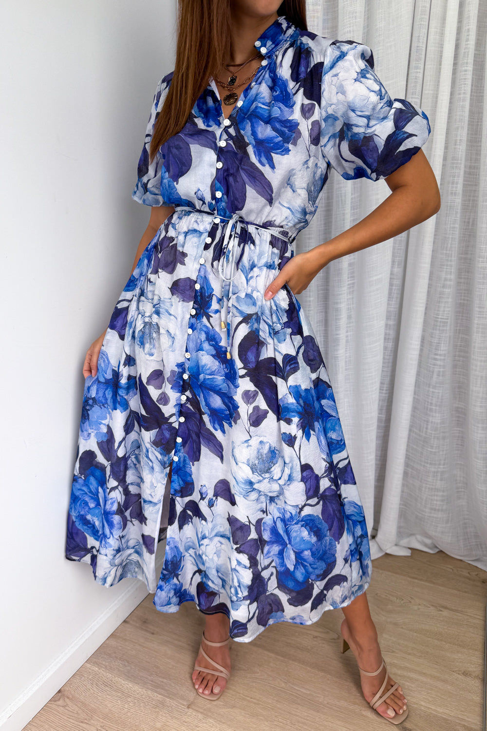 Lenny Dress - Blue Floral