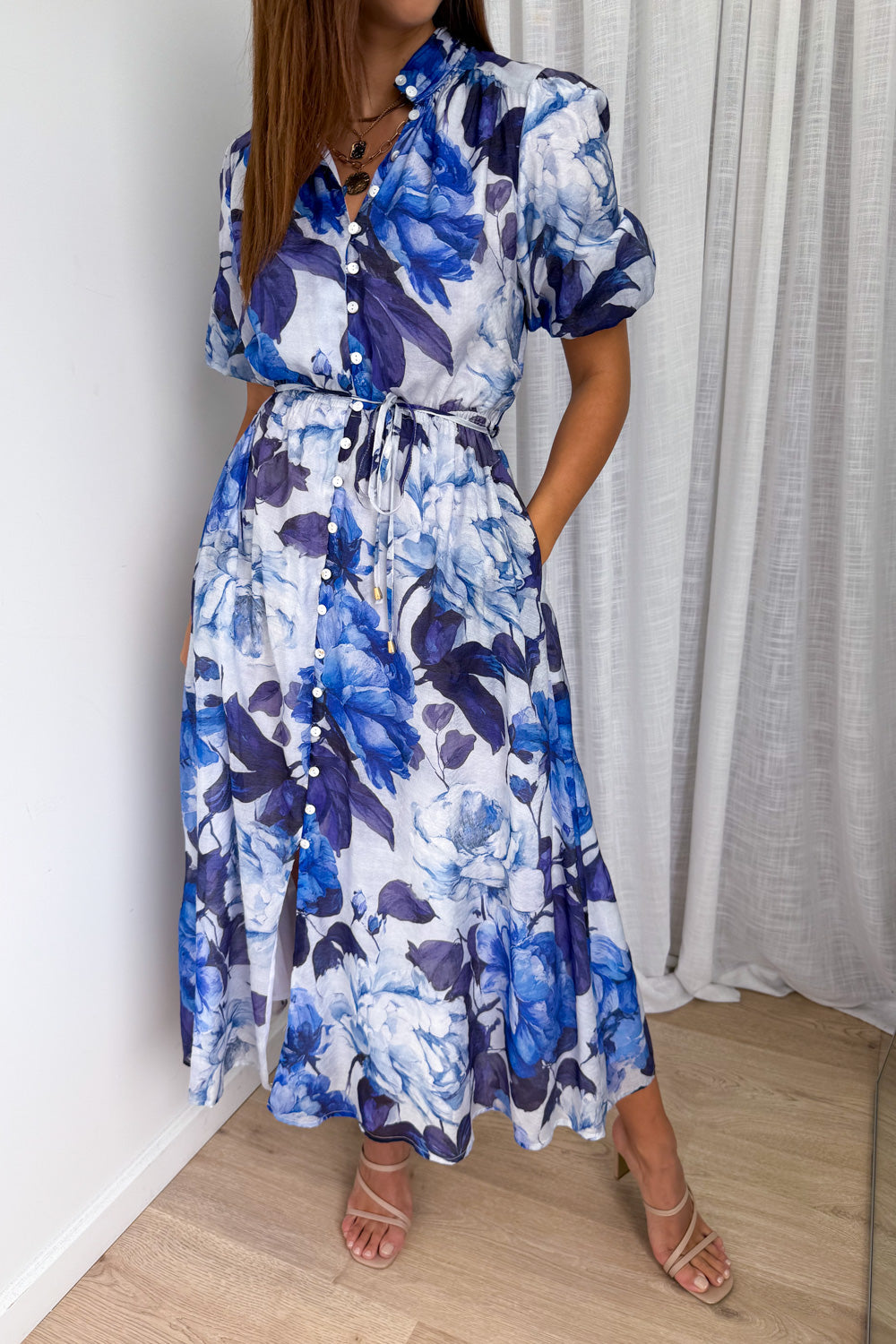 Lenny Dress - Blue Floral