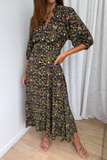 Marisa Maxi Dress - Black Floral